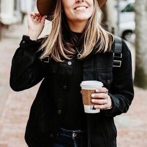 •ABLE• The Minelia Classic Denim Jean Jacket Black‎ Size XS